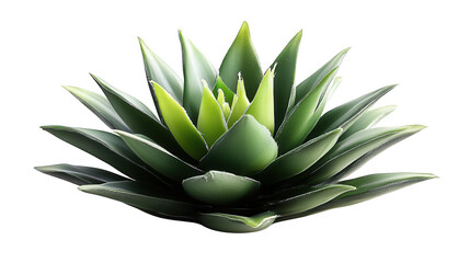Close up of a vibrant green agave plant against a stark black backdrop