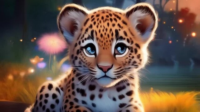 Niedlicher kleiner Leopard