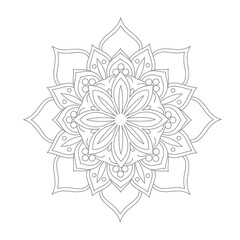 mandala design for coloring book, relaxing and easy mandala art for tattoo design, vector mandala design
