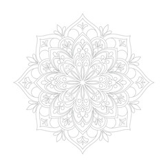mandala design for coloring book, relaxing and easy mandala art for tattoo design, vector mandala design
