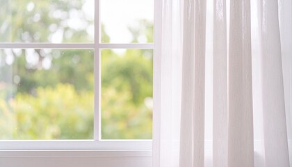 Fototapeta premium 美しい窓辺、植物のある風景