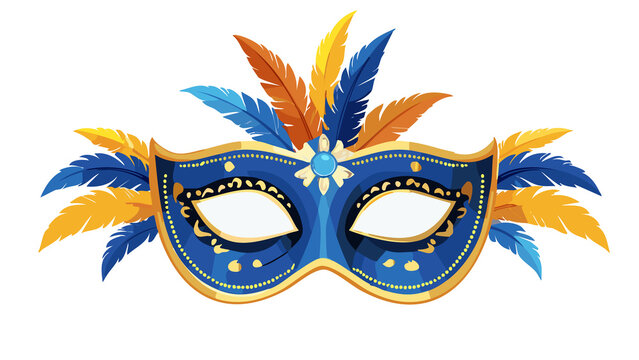 Carnival Mask Illustration &ndash; Festive and Decorative Costume Accessory in Vector Art Style