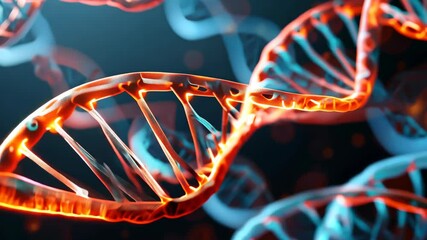This vibrant representation of a DNA structure showcases a colorful double helix design, ideal for science and education themes in biotechnology, genetics, and biology.