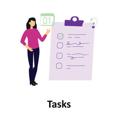 Tasks Vector illustration which can easily modify or edit