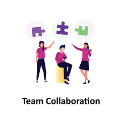 Team collaboration Vector illustration which can easily modify or edit
