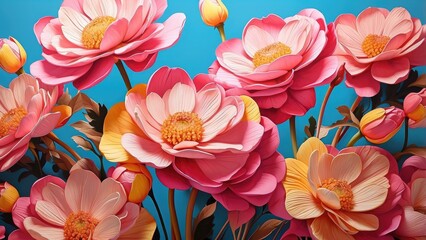 "Vibrant Purple and Yellow Echinacea Blooms in Full Color"