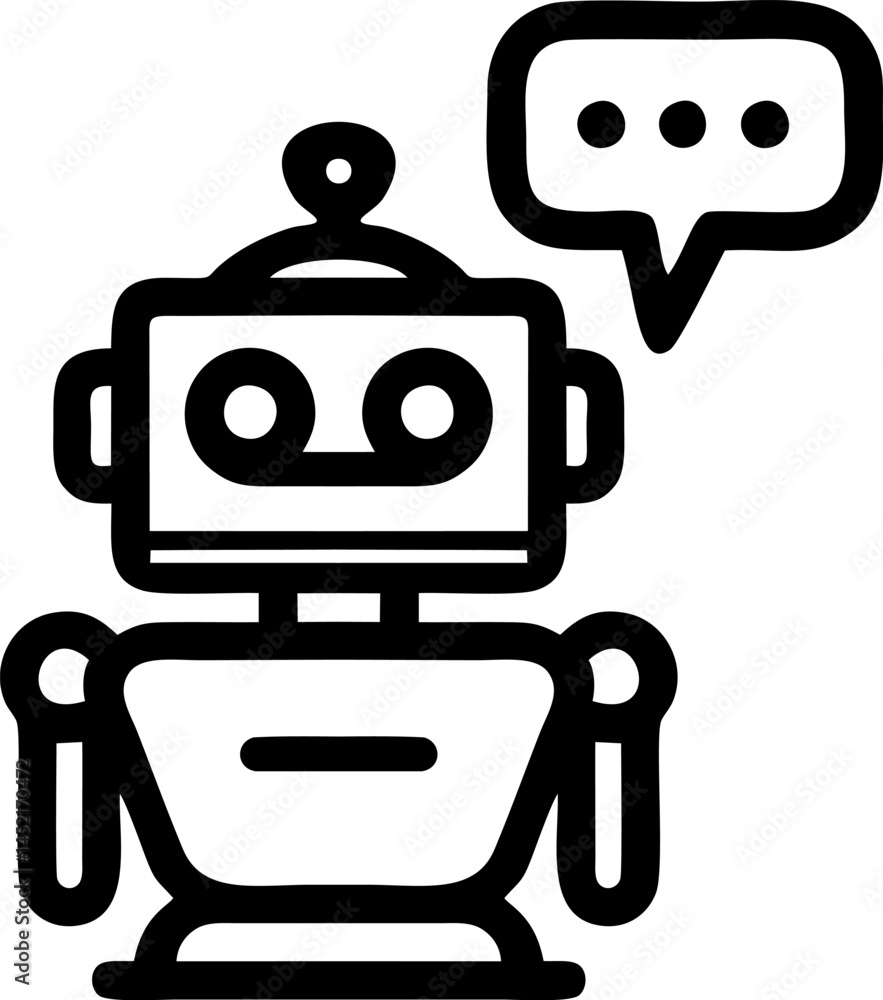 Poster Chatbot expressing uncertainty with dots