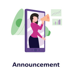 Announcement Vector illustration which can easily modify or edit