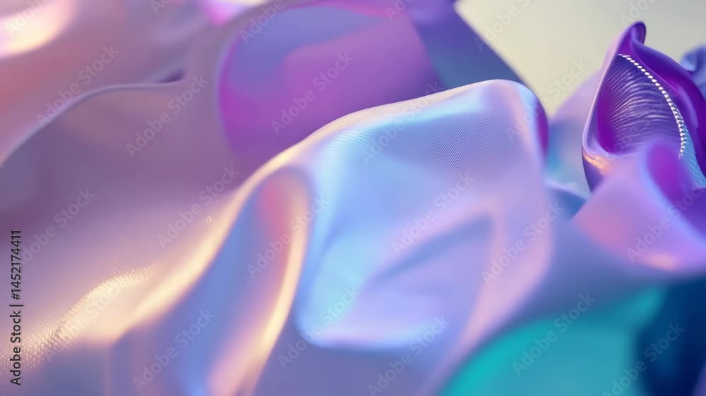 Poster an enchanting abstract design featuring colorful fluid patterns and textures. the soft, swirling mot