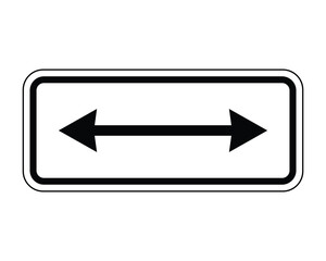 - Bidirectional Traffic Indication Sign – High-Quality Vector Stock Image