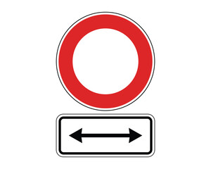 Action Direction Panel – Traffic Restriction in Both Directions – High Quality Vectorial Stock Image