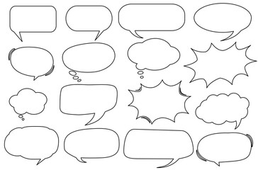 Fototapeta premium comic chat balloon. dialogue box vector set 