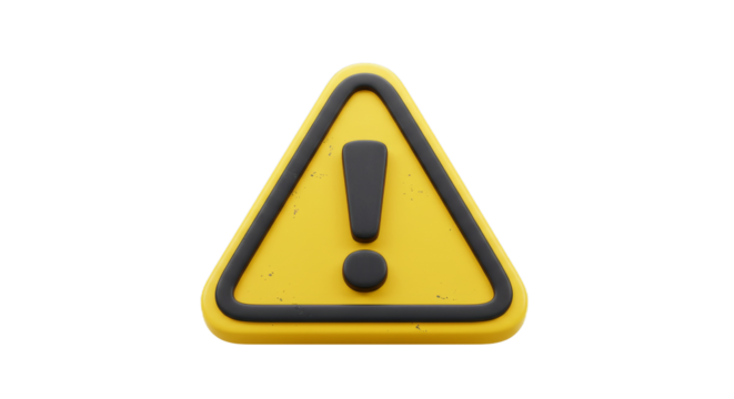 Caution warning triangle yellow with exclamation point
