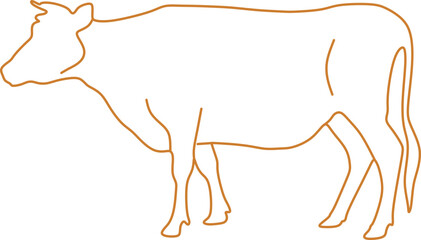 Cow Outline Illustration