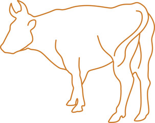 Cow Outline Illustration