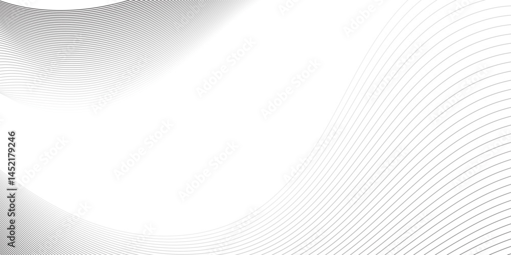 Poster wave flowing liquid line abstract background. black and white vector design 3d lines in perspective,