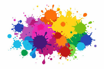 Watercolor Paint Splashes and Ink Blots Collection – Colorful Artistic Elements for Design