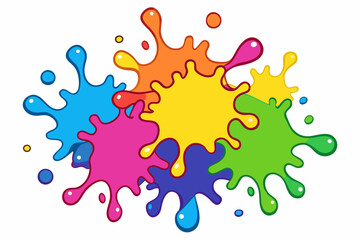 Watercolor Paint Splashes and Ink Blots Collection – Colorful Artistic Elements for Design