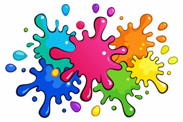 Watercolor Paint Splashes and Ink Blots Collection – Colorful Artistic Elements for Design