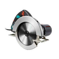 Electric circular saw isolated on transparent or white background