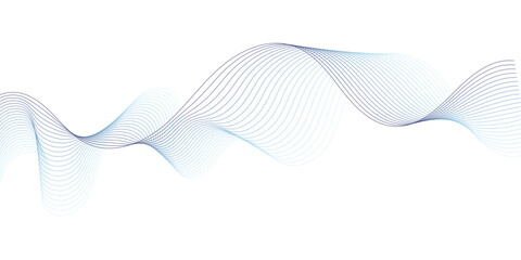 Fototapeta premium This image features dynamic, flowing lines of varying shades of blue, creating a sense of movement and dynamism against a clean white background.