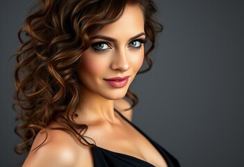 Fototapeta premium Glamorous woman in evening gown
