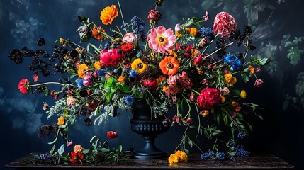 Vibrant Floral Still Life: A Symphony of Colors