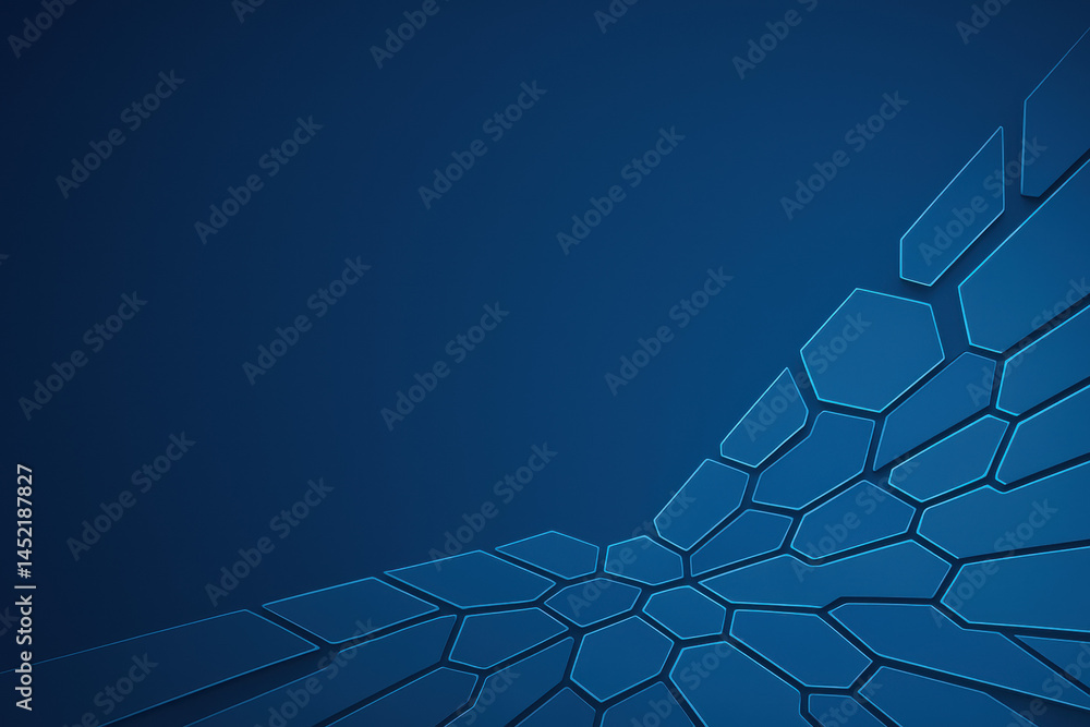 Poster this features a high-tech background showcasing smart polymer surfaces with disconnected shards in a