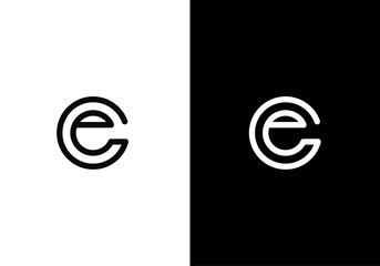 CE, EC letters monogram logo