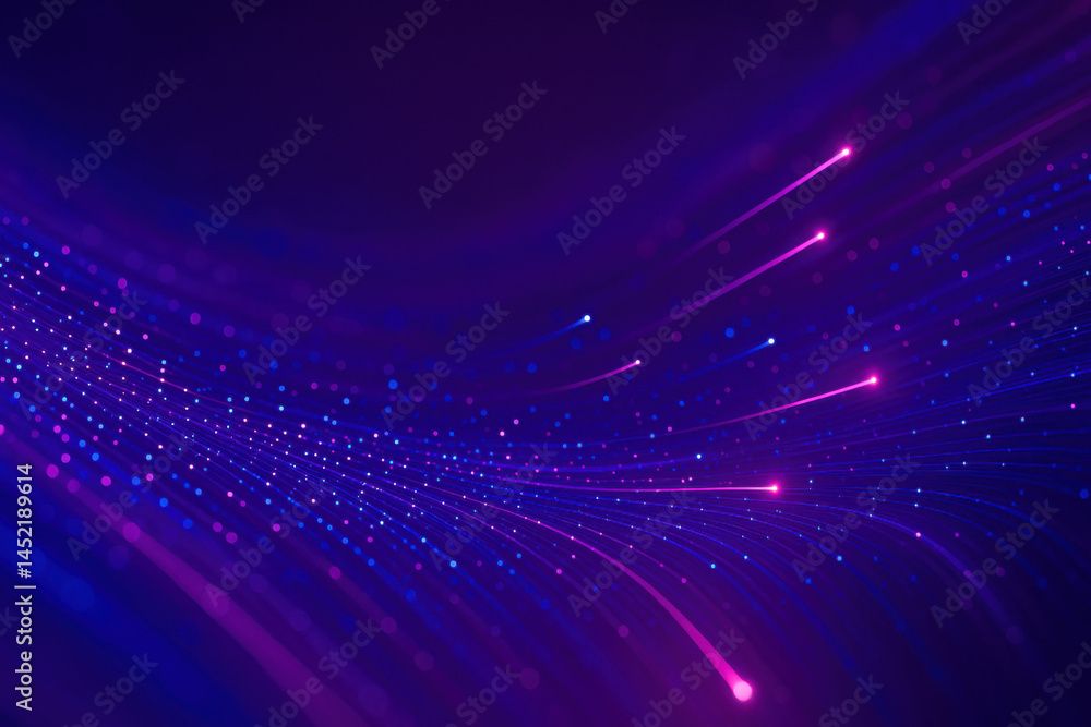 Poster innovation drives growth as dynamic streams light symbolize strategy and progress through a digital 
