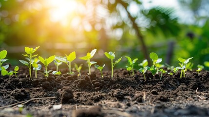 A young green plant is sprouting from the soil, standing out clearly on a pure white background. This vivid and fresh - looking scene, perhaps created with generative AI, showcases the start of new 