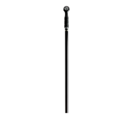 A black pole with a white handle