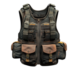 A vest with a lot of pockets and straps