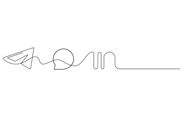 Facebook and Telegram One-Line Logo Combination