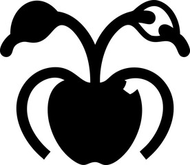 Swans on the water, swans on the lake, a vector art illustration with a heart symbol of love in nature