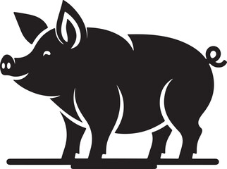 Fototapeta premium Pig Vector Silhoette Single Collection