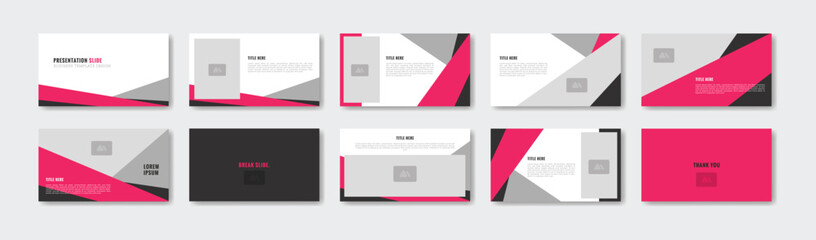 Business presentation template design. Minimalis, modern and keynote vector illustration