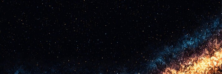 Fototapeta premium Cosmic Dance: A breathtaking depiction of the cosmos unfolds, revealing a tapestry of stars and celestial phenomena. Glowing nebulae cascade, creating a dramatic.