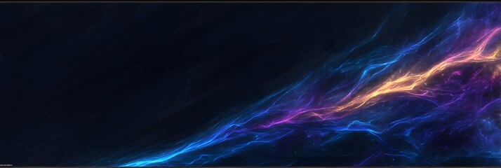 Cosmic Dance of Light:  A mesmerizing abstract image of ethereal, swirling lights in a cosmic dance, bathed in vibrant hues of blue, purple, and orange, evoking a sense of wonder and awe.