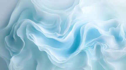 Obraz premium Abstract digital art piece that appears to be made up of wavy lines and curves. the lines are a light blue color and are arranged in a way that creates a sense of movement and depth.