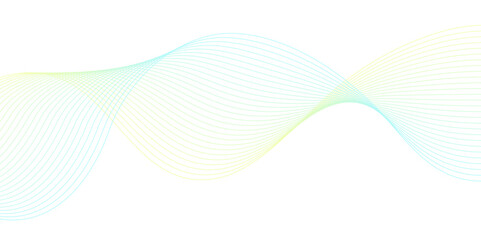 Abstract vector illustration featuring smooth wave lines on a transparent background. Suitable for technology, digital data, network communication, and modern design themes. Ideal for use in web inter