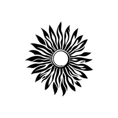 Stylized floral design with bold contrasting petals on white backdrop image