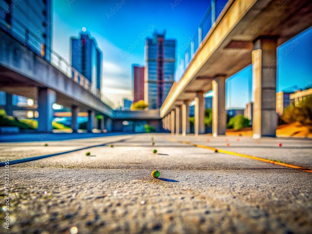 Aufkleber abstract cement texture: horizontal tilt-shift concrete background with shadow patterns