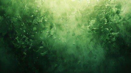 Obraz premium Green abstract grunge texture wall background. Generative AI.
