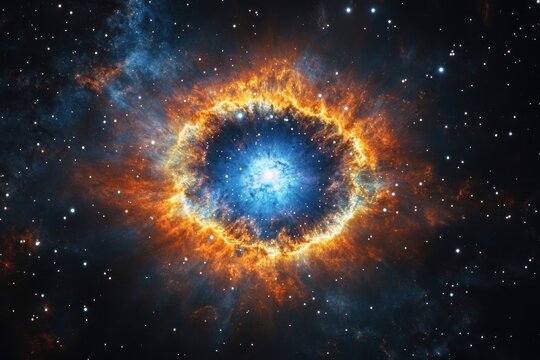 Fototapeta Colorful wallpaper galaxy nebula space universe.