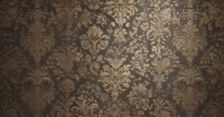 Classic damask wallpaper, rich floral detail, subtle sheen, elegant, luxury, pink
