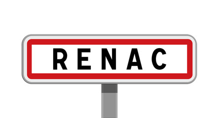 Panneau sur poteaux de Renac, Ille-et-Vilaine, Bretagne