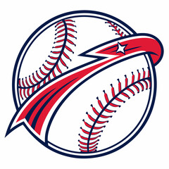 Baseball logo vector artwork featuring clean, bold design—ideal for sports branding, merchandise, and digital projects.