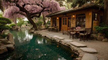 Obraz premium Japanese garden restaurant