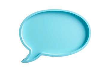 Naklejka premium ポップな3Dブルー吹き出しPNG素材、会話を盛り上げるカラフル吹き出しオブジェクト